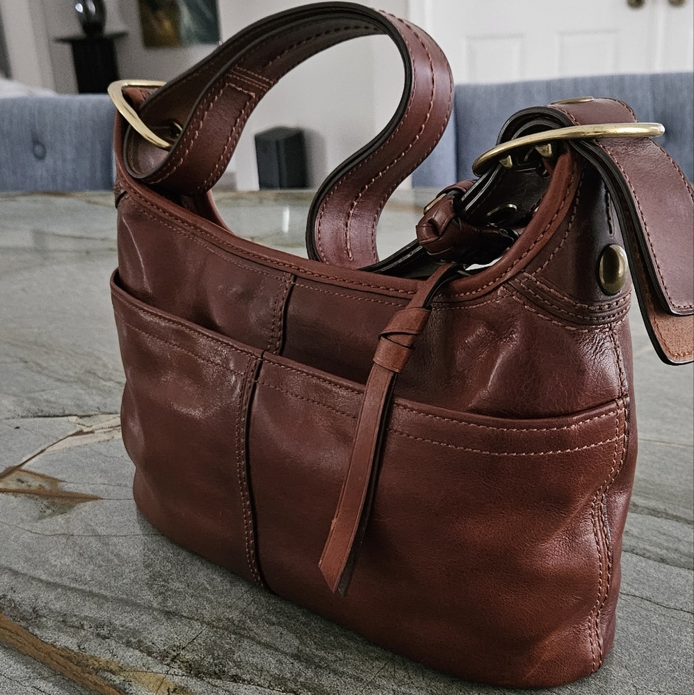 Coach Bleeker Brown Leather Shoulder Bag - Picture 5 of 11